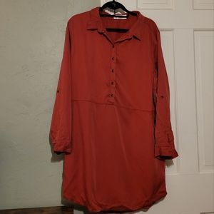 *NEW WITH TAGS* Time Tru Red Button Down Shirt Dress